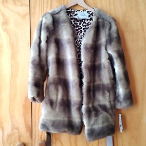 Faux gray fur